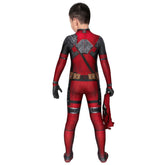 Children's Deadpool Kidspool Costume Jumpsuit Mask - Halloween Party Outfit by Halloweez - Halloweez